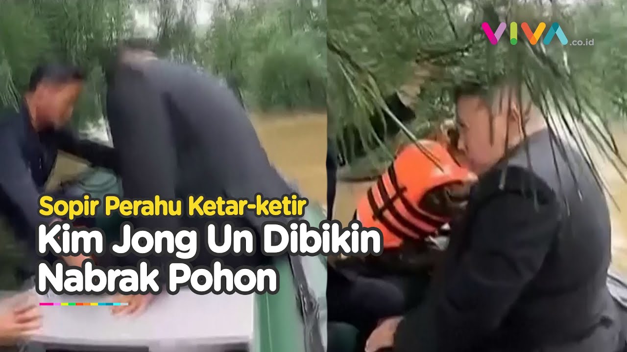 Perahu Tabrak Pohon, Ekspresi Kim Jong Un Bikin Panik Rombongan Blusukan