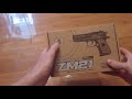 Пистолет на пульках Металлический ZM21 Стреляю по коробке