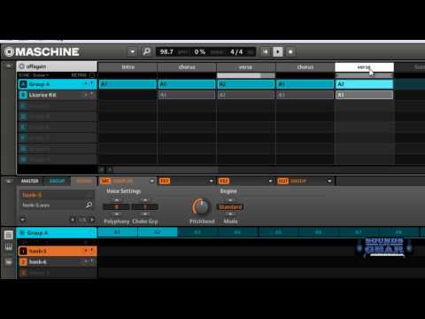 Native Instruments Maschine song mode tutorial, how to use scenes