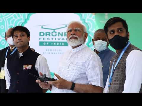 Watch: PM Modi pilots a drone at Drone Mahotsav!