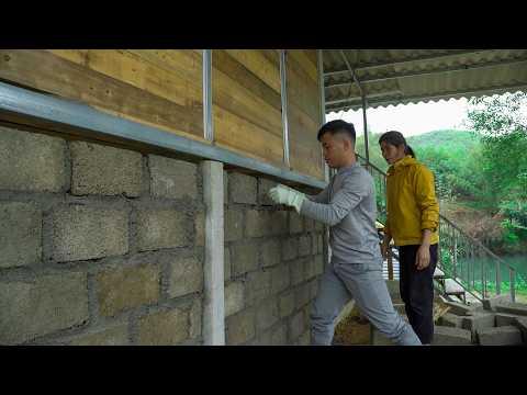 A solid foundation: Linh and Chung's dream home is gradually taking shape.