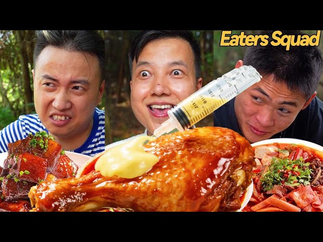 Ah Niu ate a chicken leg that was filled with mustard!丨Food Blind Box丨Eating Spicy Food And Funny Pr