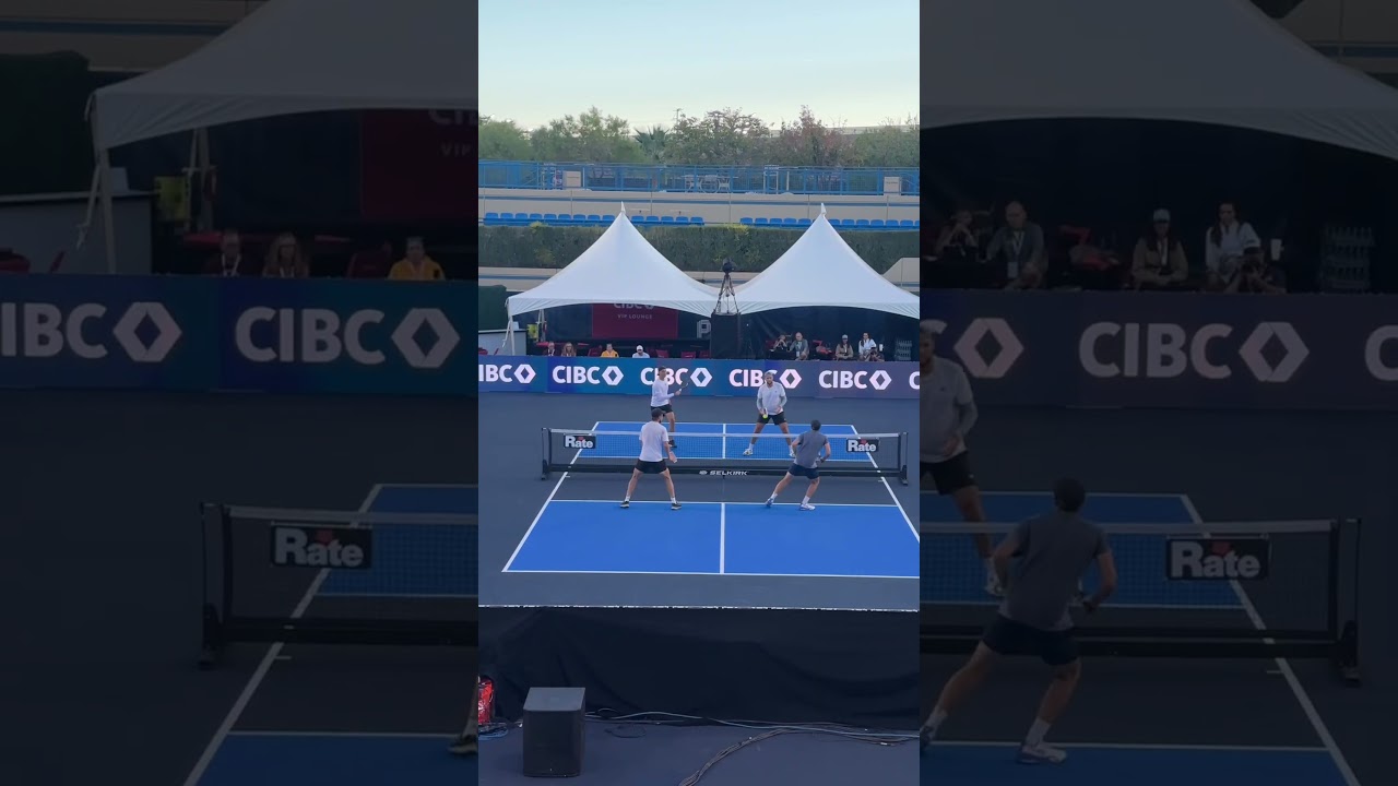 Huge pickleball upset at the end of the day in Vegas 😬 Round of 64 stunner!
