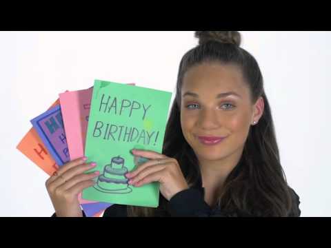 Multitalented dancers/actresses Maddie and Mackenzie Ziegler known for their roles in the award-winning series Dance Moms, recorded a public service announcement encouraging their fans to create birthday cards for youth experiencing homelessness. To sign up for the Birthday Mail campaign, visit DoSomething.org/BirthdayMail. Multitalented dancers/actresses Maddie and Mackenzie Ziegler known for their roles in the award-winning series Dance Moms, recorded a public service announcement encouraging their fans to create birthday cards for youth experiencing homelessness. To sign up for the Birthday Mail campaign, visit DoSomething.org/BirthdayMail.