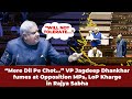 “Mere Dil Pe Chot…” VP Jagdeep Dhankhar fumes at Opposition MPs, LoP Kharge in Rajya Sabha | News9