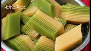 Bánh da lợn đậu xanh 2 màu tự nhiên, bí quyết đổ bánh thơm ngon và đẹp quyến rũ
