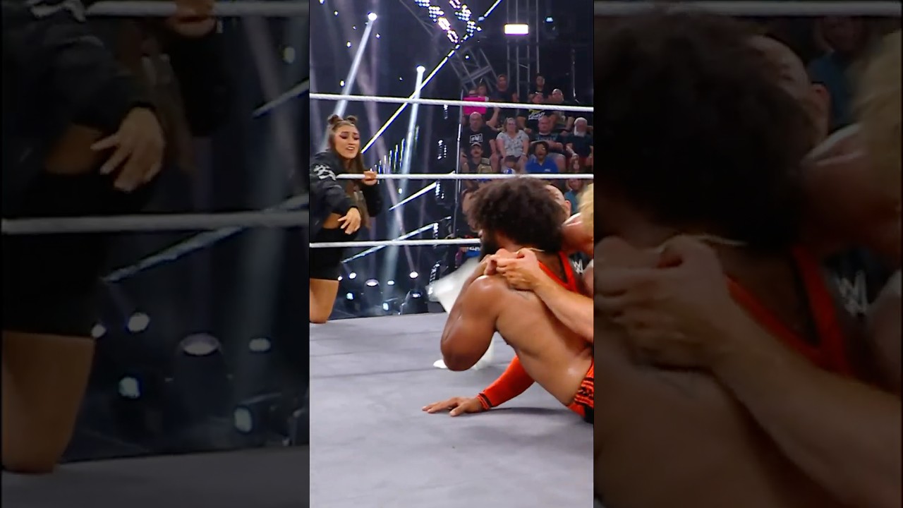 That did not go how Tavion Heights planned 😳 #WWENXT