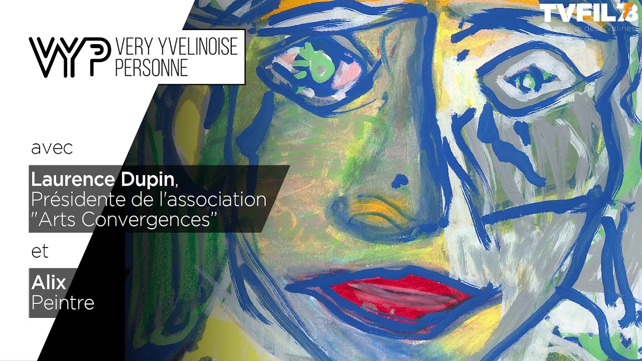 VYP – Laurence Dupin, Présidente de l’association ‘Arts convergences” et le peintre Alix