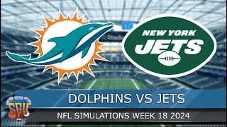 Miami Dolphins vs New York Jets - NFL Week 18 2025 Full Game Highlights (Madden 25 Sim)