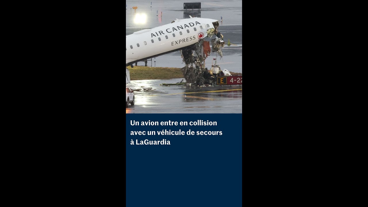 LaGuardia : les images après la collision entre un avion et un véhicule
