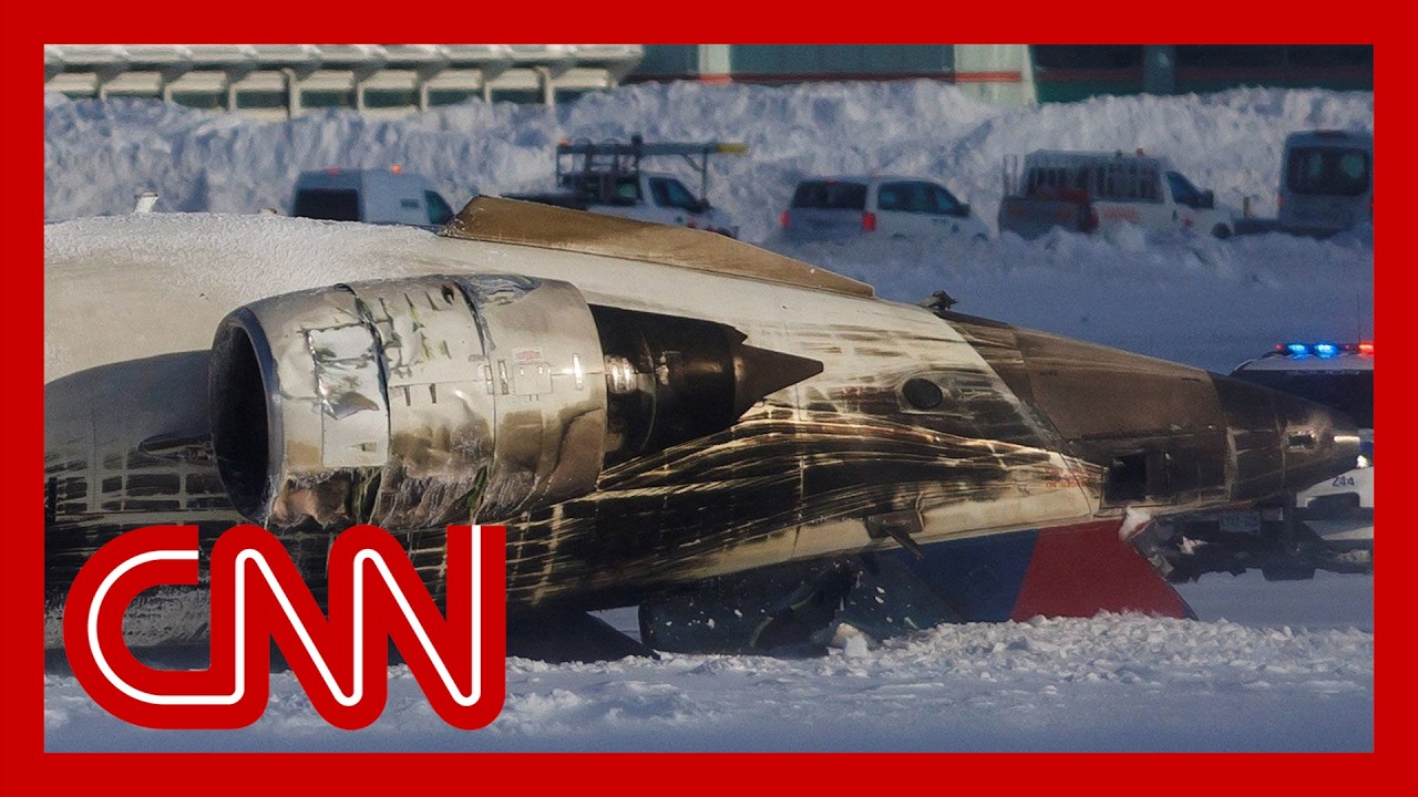 Delta airlines flight crashes, flips upside down at Toronto airport