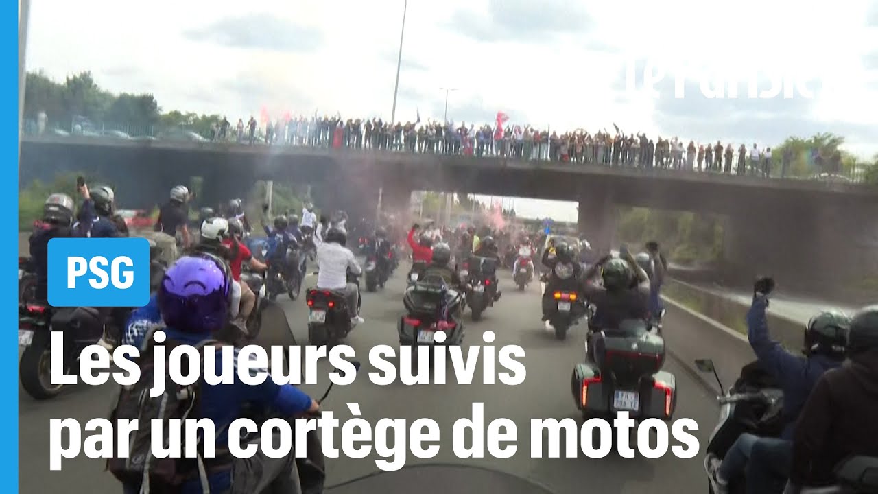 PSG : un impressionnant cortège de motards suit le bus des joueurs
