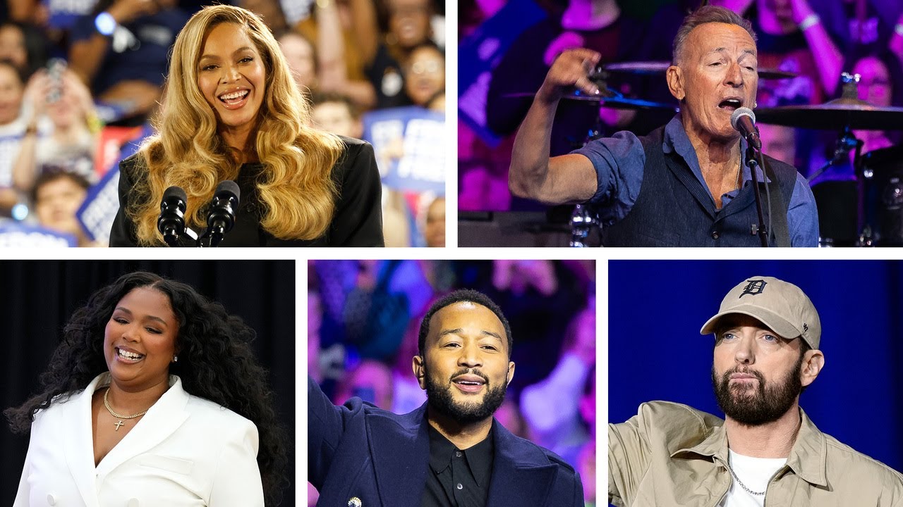 From Beyoncé to Bruce: A-list celebrities campaign for Harris