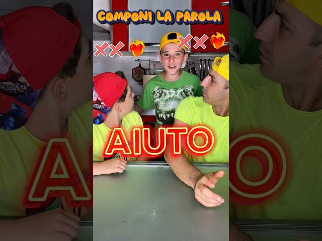 ✅COMPONI LA PAROLA E VINCI!😎 #challenge #sfida #gioco #dadandson #funny #trend #guessinggame #fyp