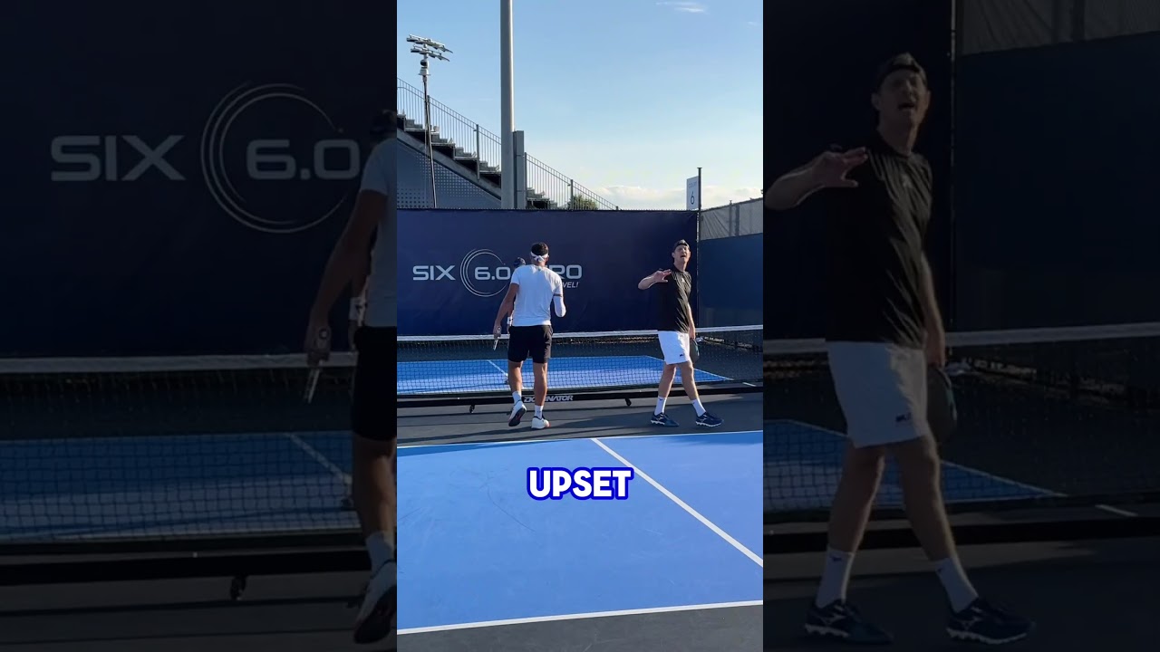 This line from Riley Newman was COLD after fighting off the pickleball upset 🥶