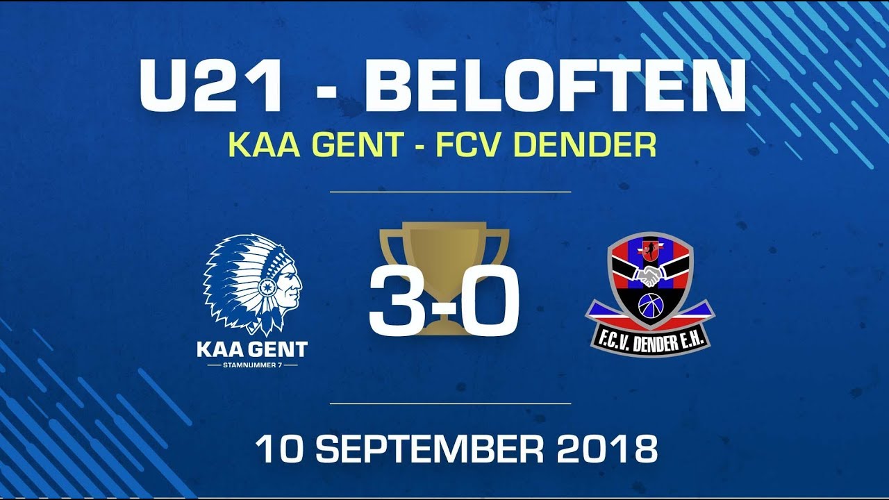 U21 beker KAA Gent - FCV Dender: 3-0