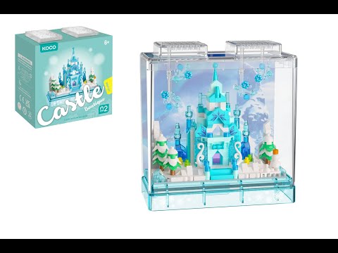 KOCO Stavebnice mini KOCO Letní hrad plast 412ks v krabičce 11x12x5cm