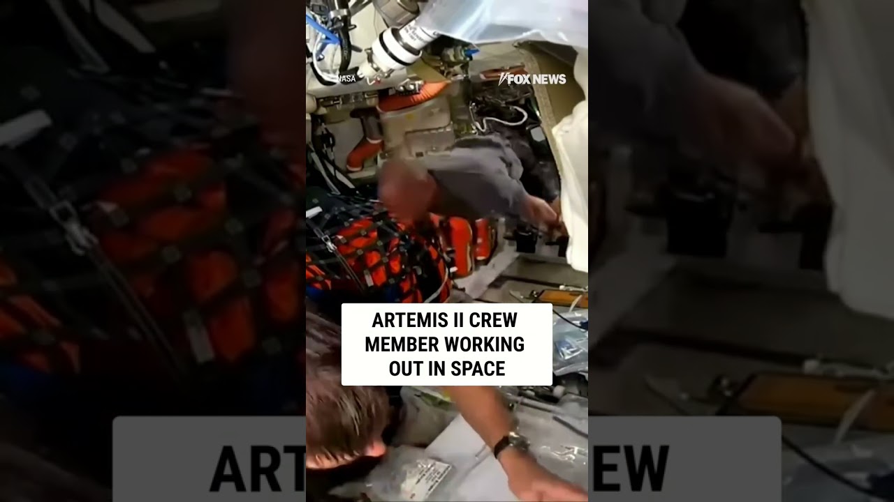 Artemis II crew member WORKING OUT IN SPACE #foxnews #news #us #fox