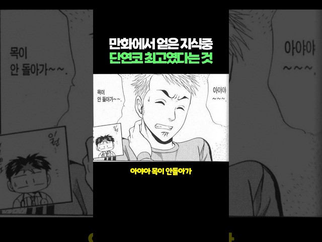 만화에서 얻은 지식중 단연코 최고였다는 것
