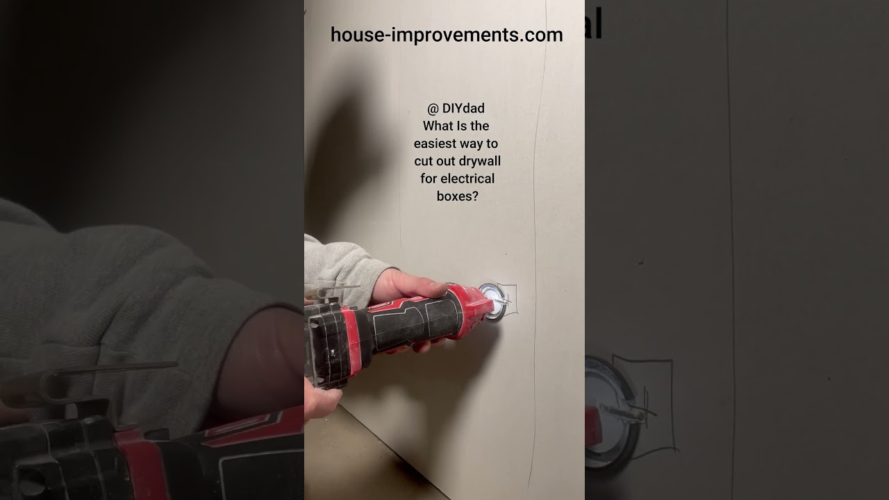 Cutting drywall the easy way #diy #shorts