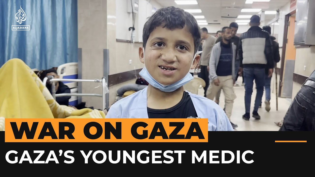 Displaced 12-year-old boy becomes Gaza's youngest medic