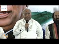 BJP only abuses Congress and twists its speeches: Mallikarjun Kharge in Hyderabad | News9