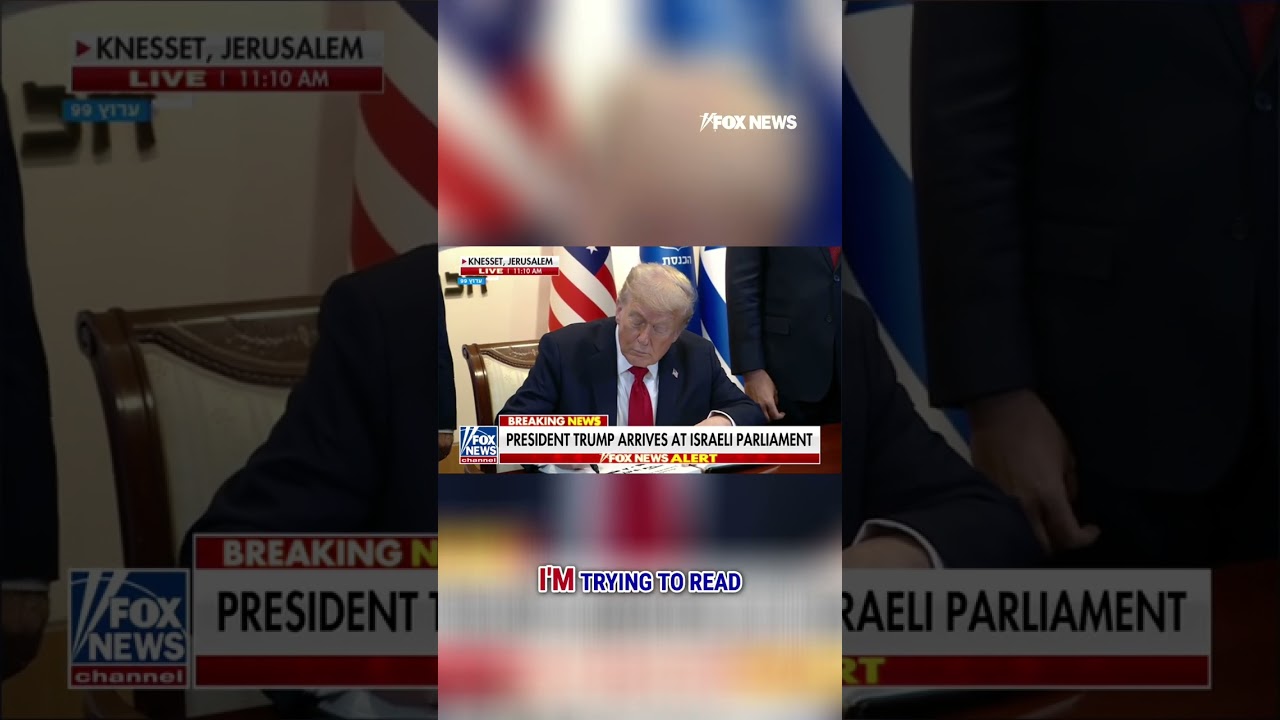 Trump welcomed at Israeli Knesset with HIGHEST honors #shorts #foxnews #trump #israel #world