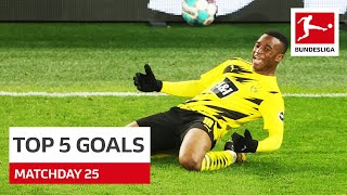 Top 5 Goals • Gnabry, Moukoko & More | Matchday 25 — 2020/21