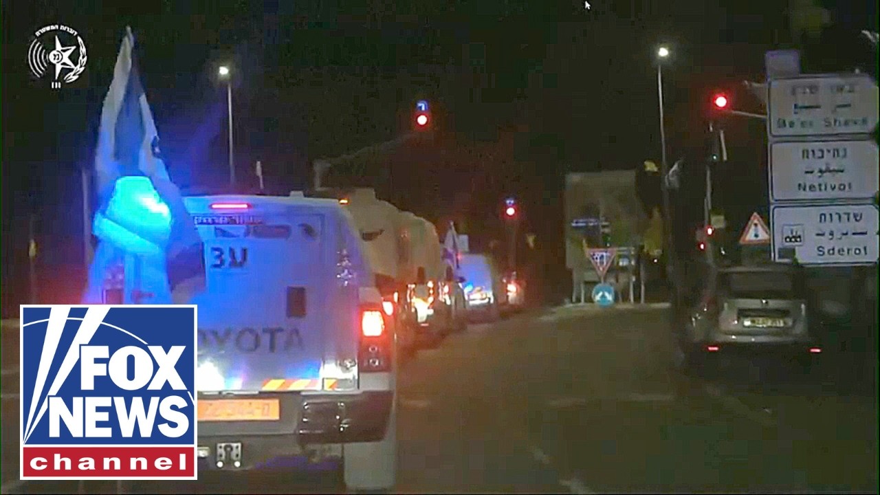 NEW: Convoy of Israeli hostage coffins escorted by IDF