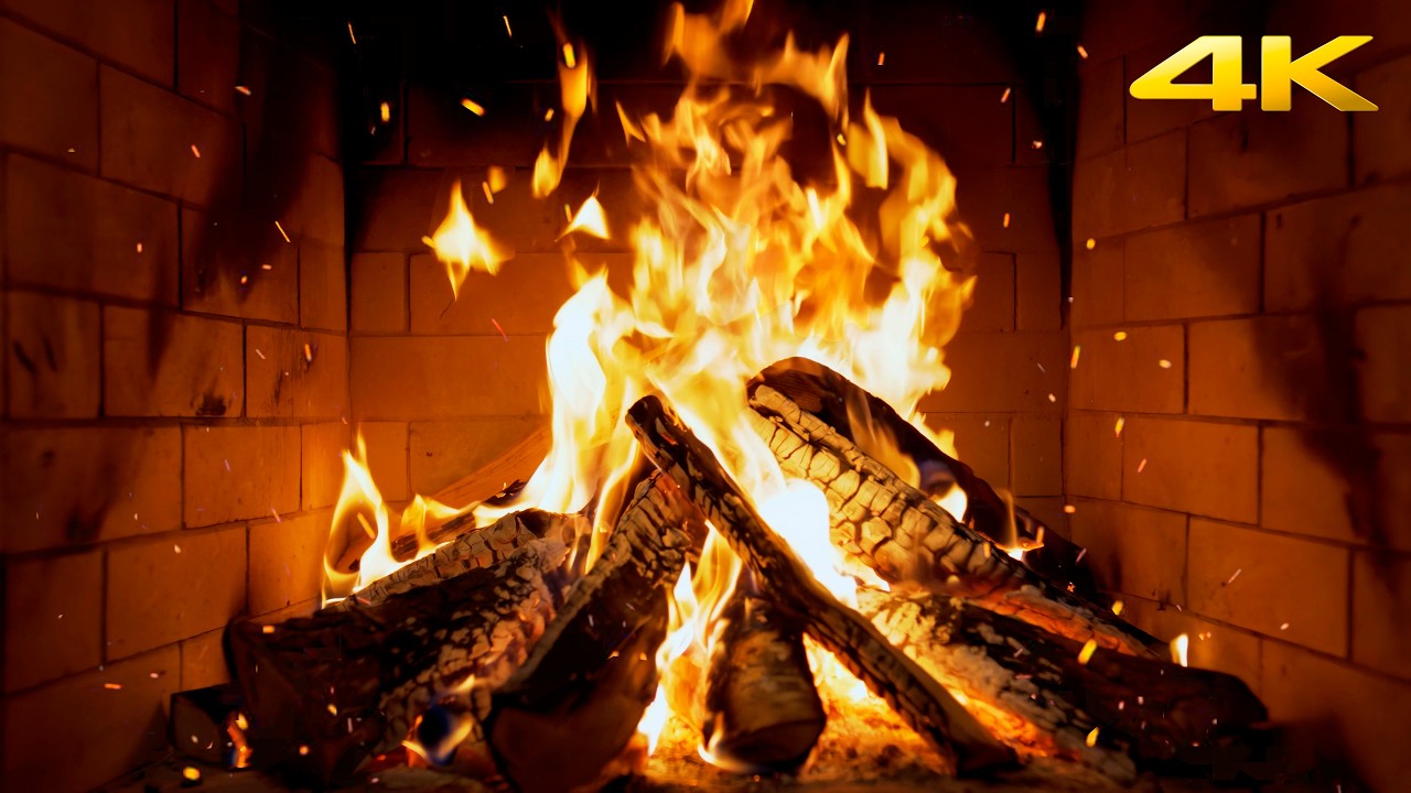 🔥 The Coziest Fireplace (12 HOURS) with COZY HEARTH CRACKLES AND DIM EMBER FIRE for Quiet Evenings