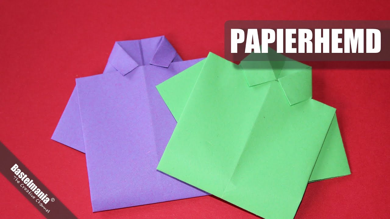 Papierhemd falten / Hemd / shirt / Origami YouTube