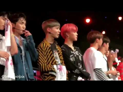 170804 BTS JIMIN and TaeMin Music Bank in Singapore FANCAM + PIC