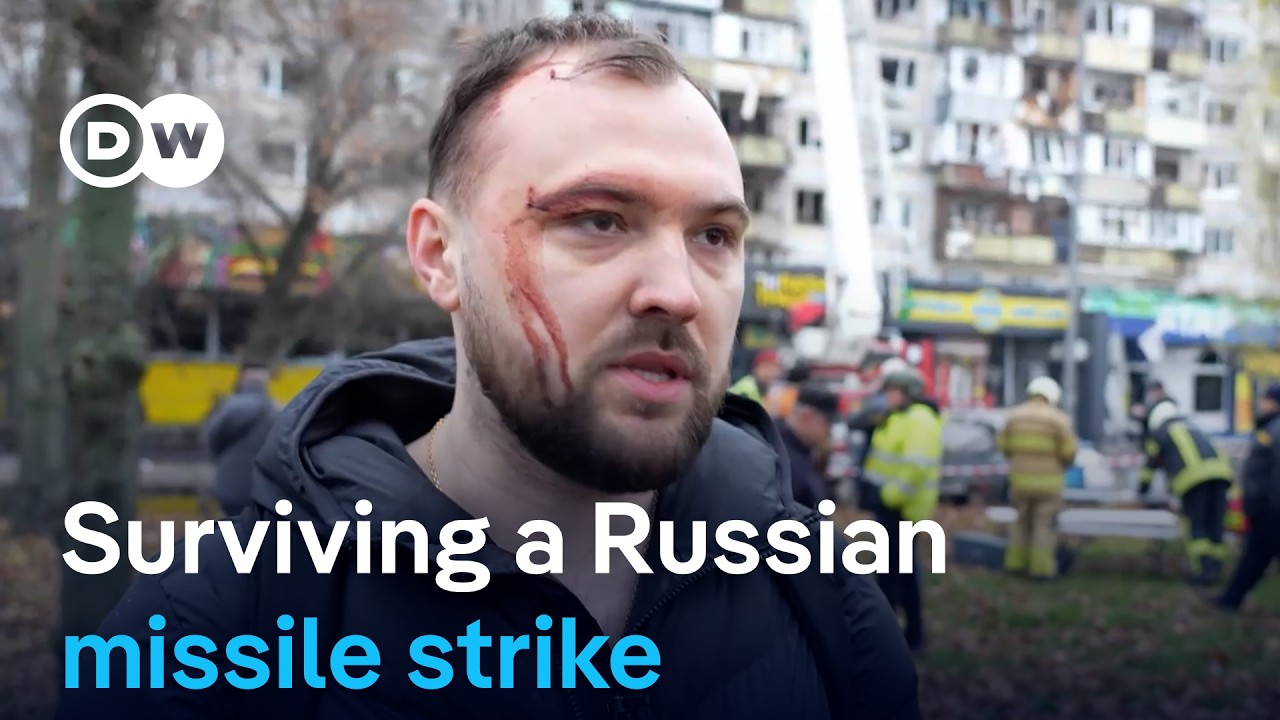 Kyiv residents tell DW how they survived Russian a missile strike on their home | DW News