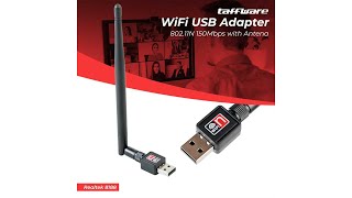 Pratinjau video produk Taffware WiFi USB Adapter 802.11N 150Mbps with Antena Realtek 8188