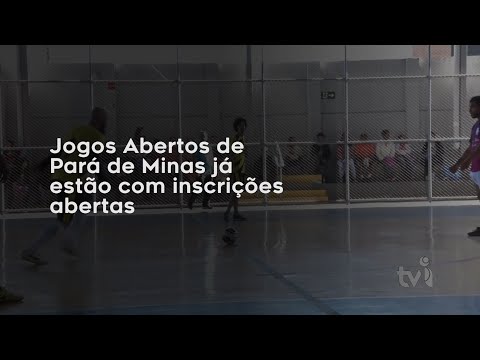 Vídeo: Jogos Abertos de Pará de Minas já estão com inscrições abertas