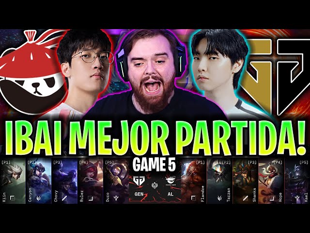 IBAI CASTEA LA MEJOR PARTIDA DE LA SERIE!😱OTRO NIVEL!🔥 | AL vs GEN Game 5 MSI 2025 ESPAÑOL IBAI