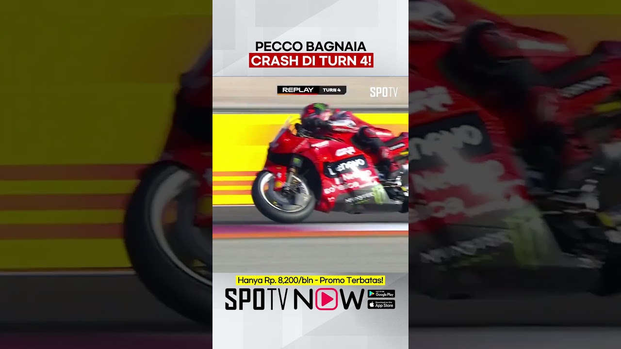#MotoGP 🏍 - Pecco Bagnaia ndlosorrr di turn 4 sirkuit Lusail. Pecco akan start dari P11 #QatarGP