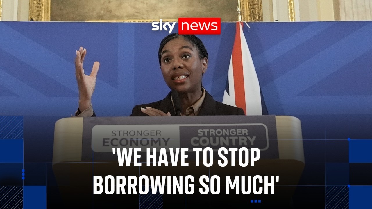 Kemi Badenoch delivers speech in Westminster