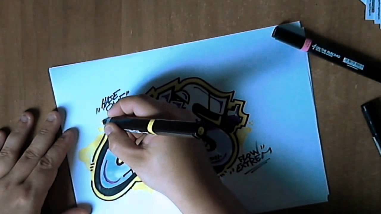 Graffiti paso a paso Coloreando un graffiti parte-2[ By Hase flow ...