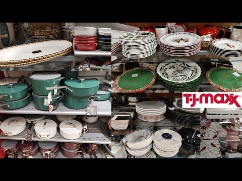 NEW DINNERWARE AND KITCHEN ESSENTIALS SHOPPING AT THE  TJMAXX STORE | SHOP WITH ME AT TJMAXX