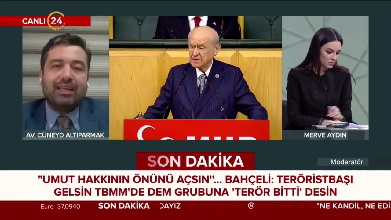 MHP LİDERİ BAHÇELİ:TERÖRÜN OLMADIĞI BİR TÜRKİYE İNŞA EDELİM 24 TV MODERATÖR CANLI YAYINI