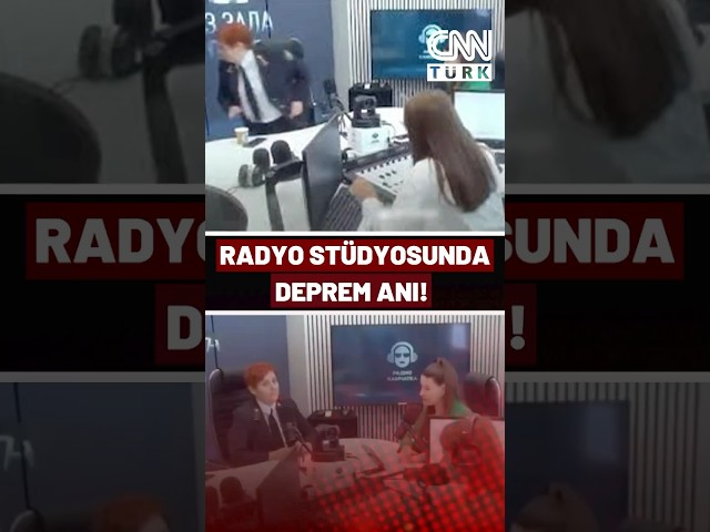 Radyo Stüdyosunda Panik Anları: Depremin Şiddeti Kamerada!