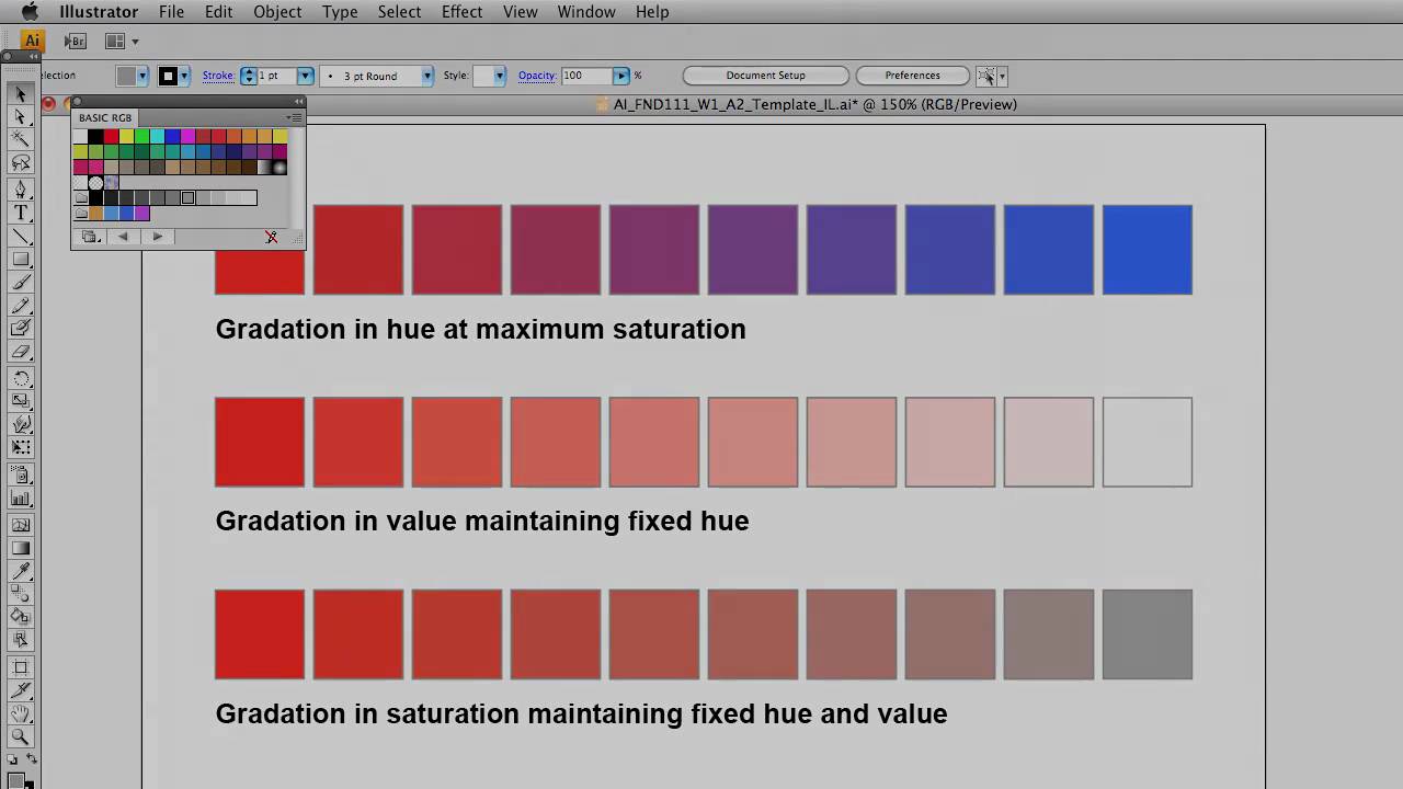 Week 1 Assignment 2 : Hue, Value & Saturation Intervals - YouTube