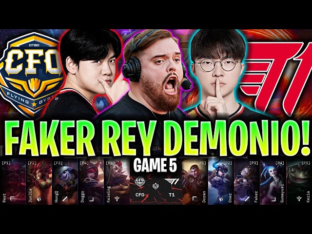 FAKER ACTIVA EL MODO REY DEMONIO!😱IBAI LOCO!🔥 | CFO vs T1 Game 5 MSI 2025 ESPAÑOL IBAI