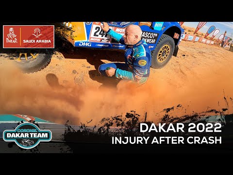 Injury after Dakar stage 6 crash for Coronel, backproblems and avoiding wheel of Carlos Sainz