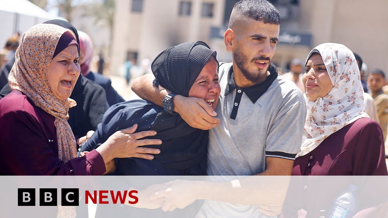 Hamas says 71 killed in Israeli strike on Gaza humanitarian zone | BBC News