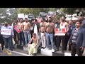 Youth Congress Holds Shirtless Protest Against BJP in Chandigarh | News9