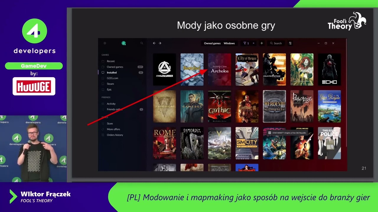 4Developers 2022: Modowanie i mapmaking jako sposób na wejście do branży gier — Wiktor Frączek