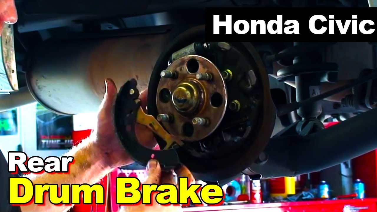 Replace rear drum brakes honda civic #6
