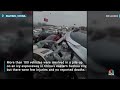 Eyewitness video shows 100-car pile-up on Chinese expressway  - 00:50 min - News - Video